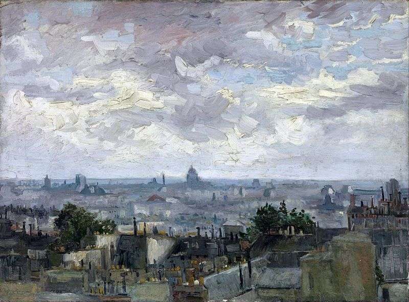 Вид на дахи Парижа   Вінсент Ван Гог