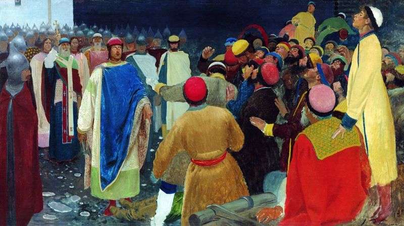 Князь Гліб Святославович вбиває волхва на Новгородському віче (Княжий суд)   Андрій Рябушкін