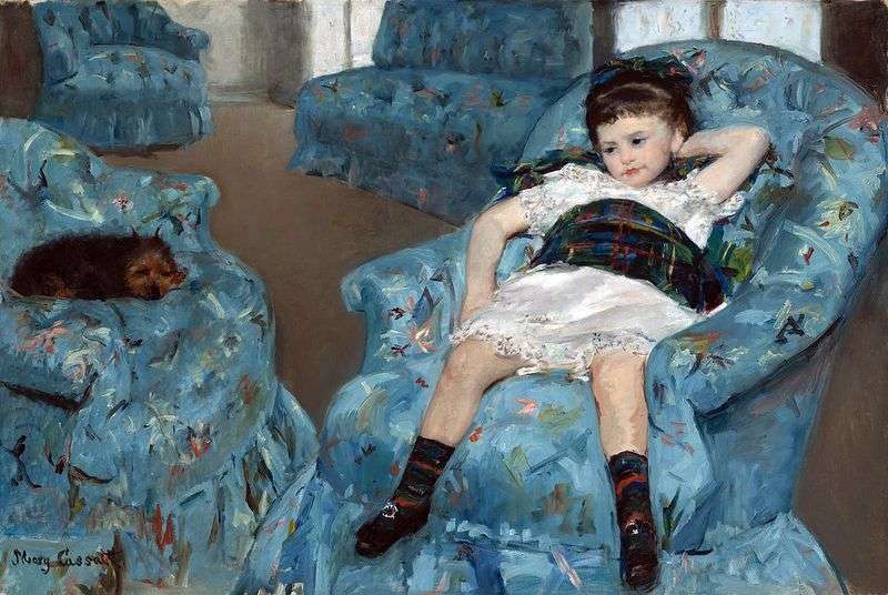 Дівчинка в синьому кріслі   Мері Кассат