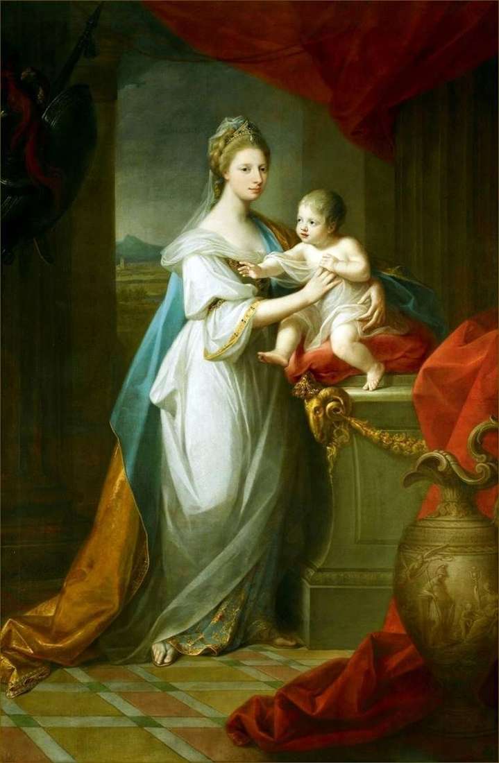 Принцеса Уельсу Серпня Ганноверська з сином   Ангеліка Кауфман