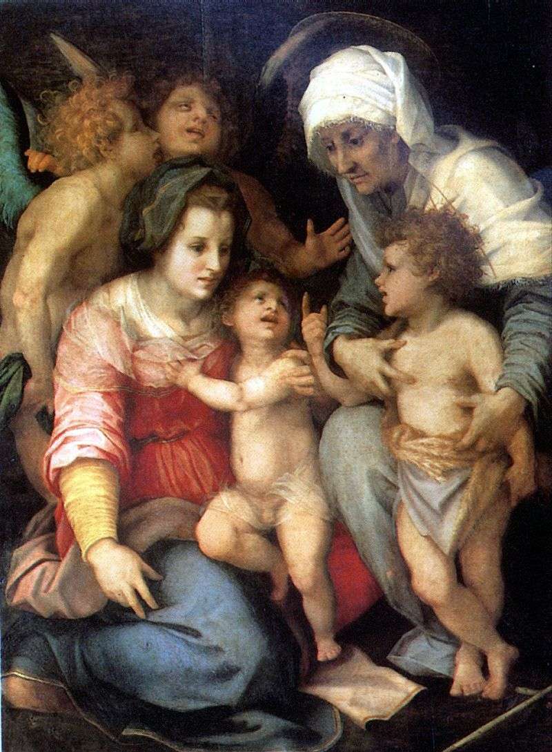 Святе сімейство з ангелами   Андреа дель Сарто