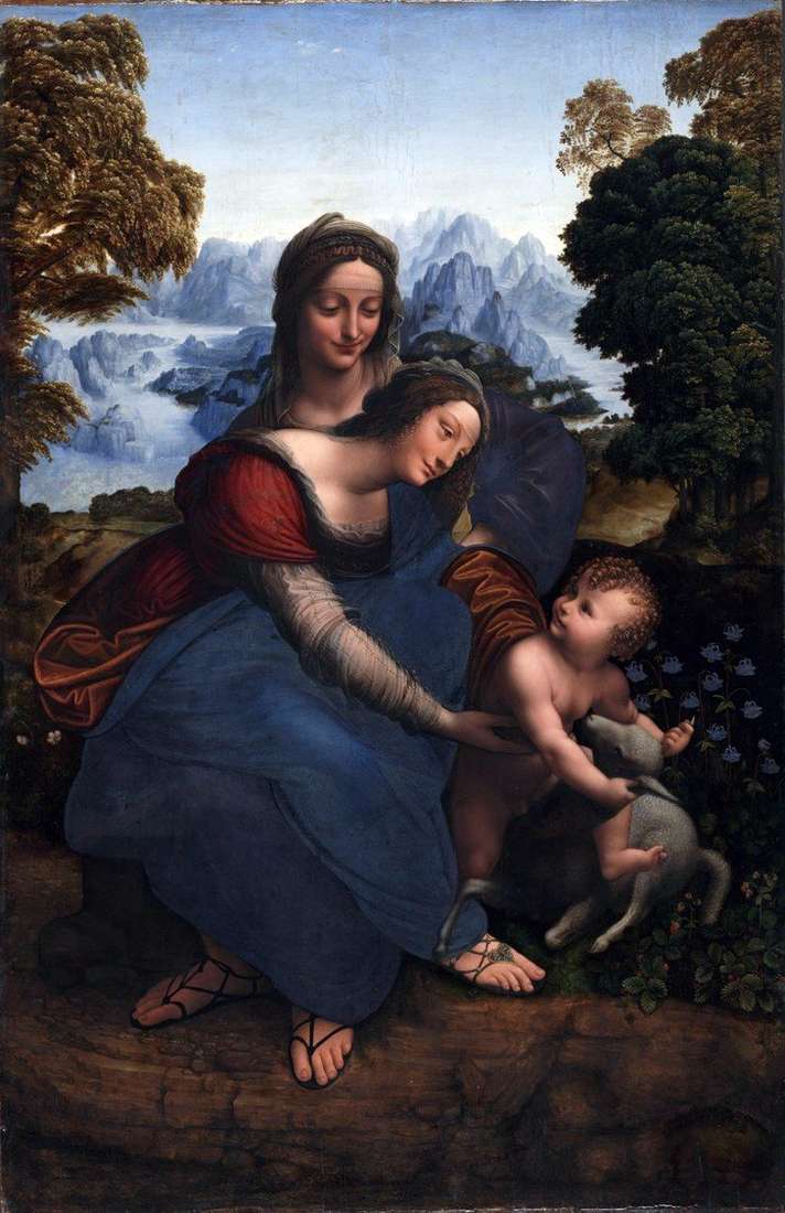 Діва Марія з дитиною і Св. Ганна   Леонардо да Вінчі