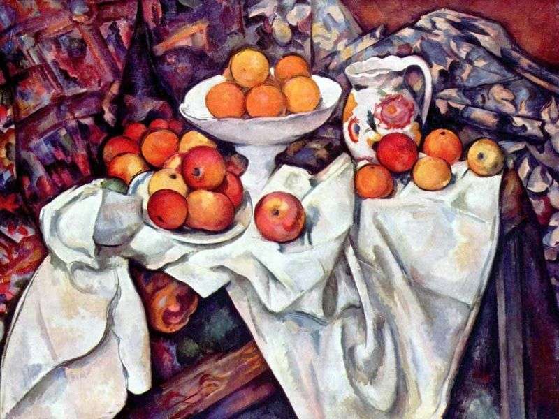 Натюрморт з яблуками і апельсинами   Поль Сезанн