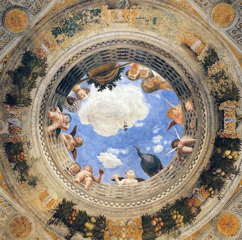Купольна фреска Камери дельї Спози   Андреа Мантенья
