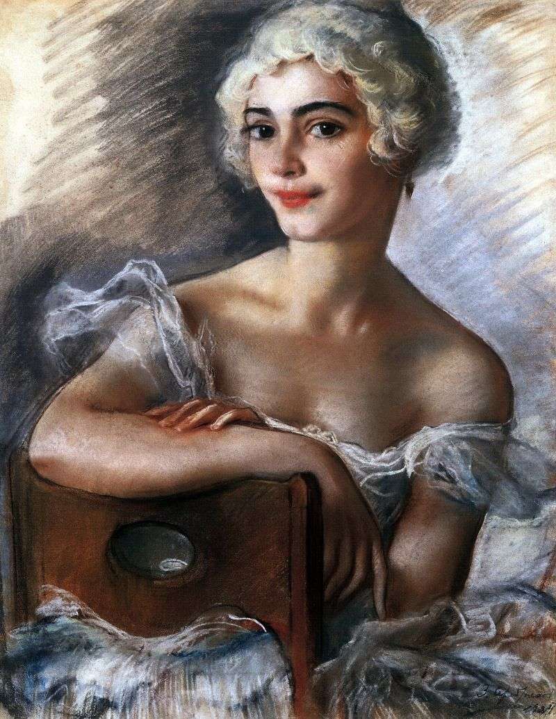 Портрет Е. Н. Гейденрейх в білій перуці   Зінаїда Серебрякова