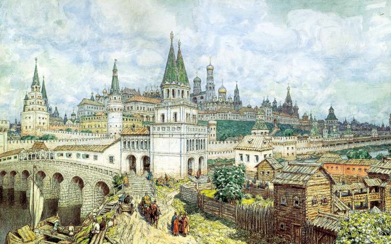 Розквіт Кремля. Всехсвятський міст і Кремль в кінці XVII століття   Аполлінарій Васнецов