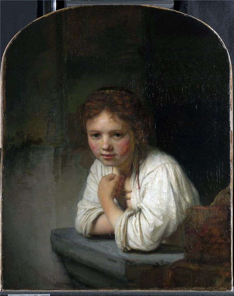 Дівчинка біля вікна   Рембрандт Харменс Ван Рейн