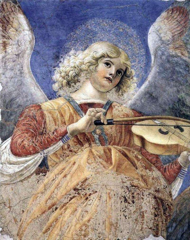 Ангел, що грає на віолі. Фрагмент фрески з церкви Санті Апостолі   Форлі Мелоццо