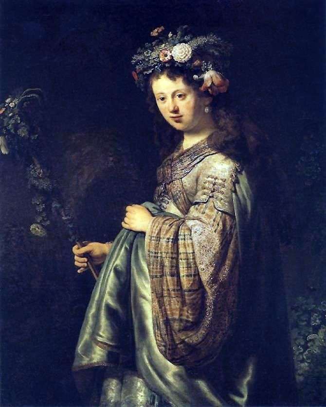 Портрет Саскії в образі Флори   Рембрандт Харменс Ван Рейн