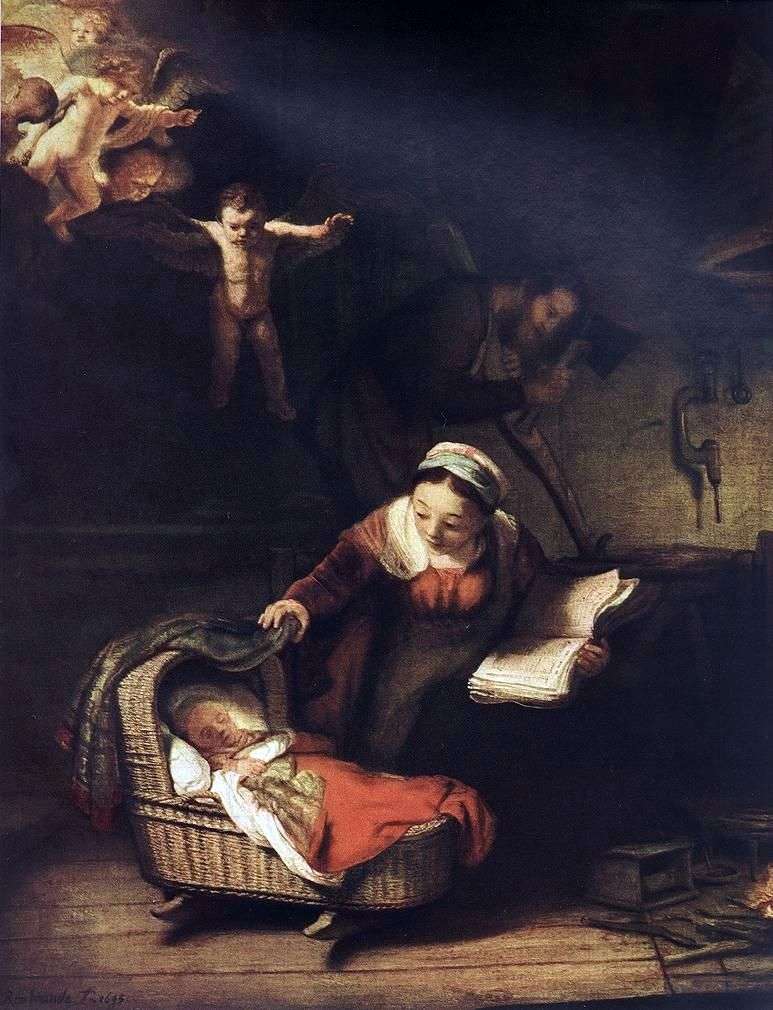 Святе сімейство і ангели   Рембрандт Харменс Ван Рейн