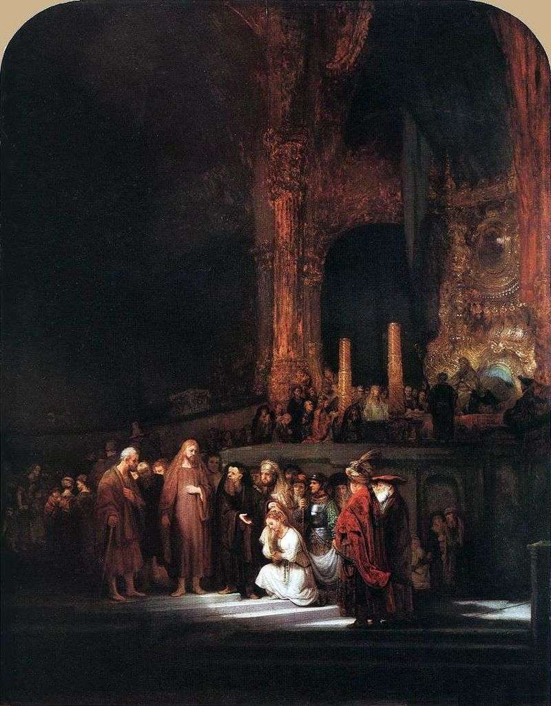 Христос і грішниця   Рембрандт Харменс Ван Рейн