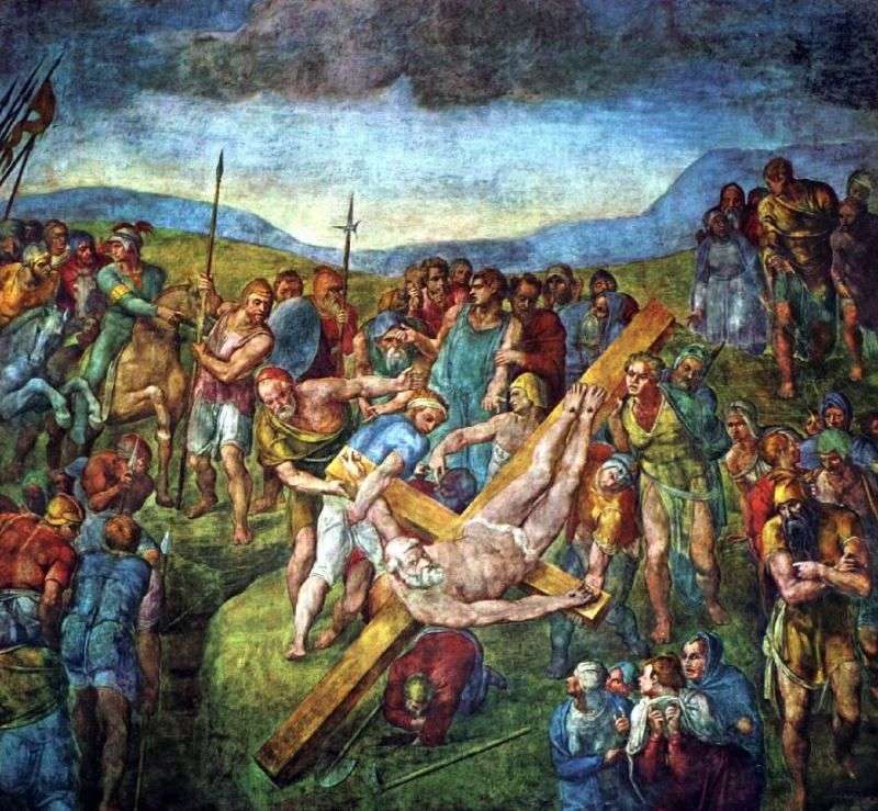 Розпяття святого Петра   Мікеланджело Буонарроті