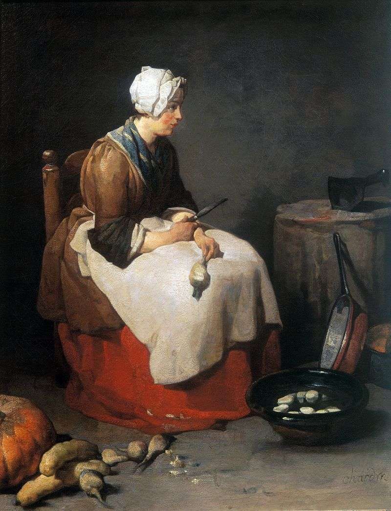 Куховарка, що чистить брукву   Жан Батист Шарден