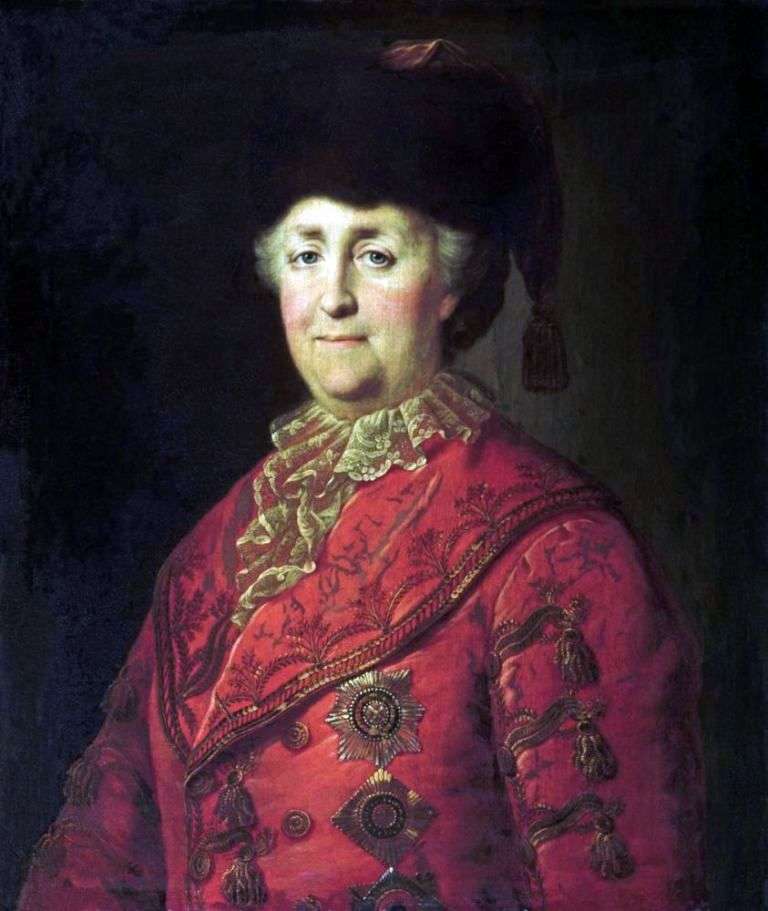 Портрет Катерини II в дорожньому костюмі   Михайло Шибанов