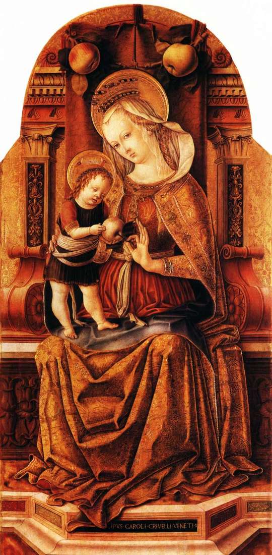Марія з немовлям на троні   Карло Крівеллі