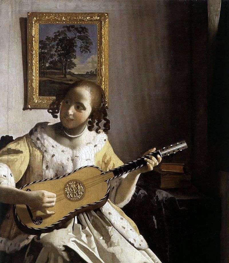 Молода жінка з гітарою   Ян Вермеер