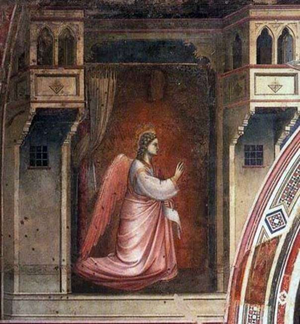 Фігура архангела Гавриїла з фрески Благовіщення   Джотто