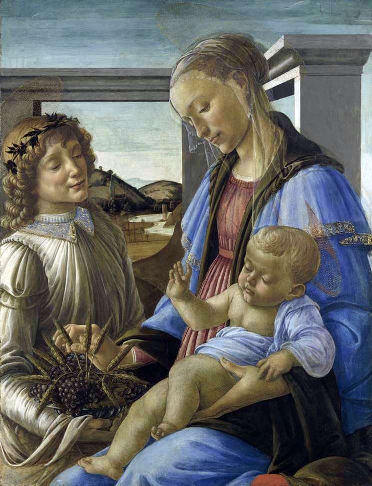 Мадонна з немовлям і ангелом (Мадонна Євхаристії)   Сандро Боттічеллі