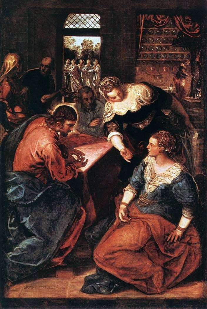 Христос в будинку Марфи і Марії   Якопо Тінторетто
