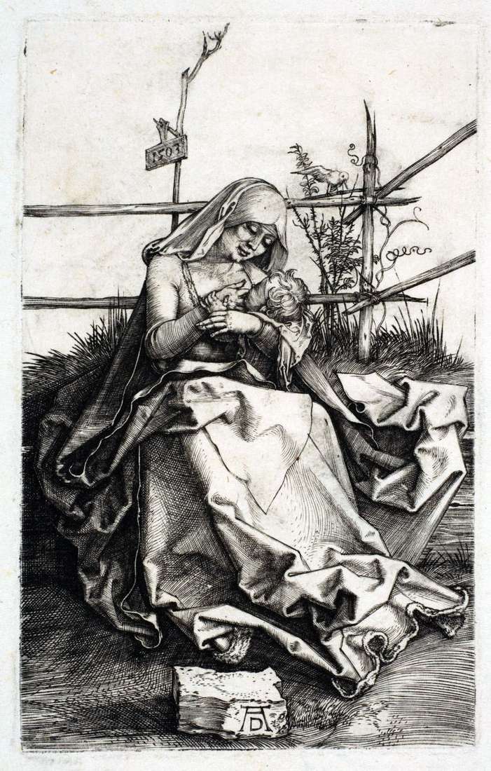 Марія на лаві з дерну   Альбрехт Дюрер