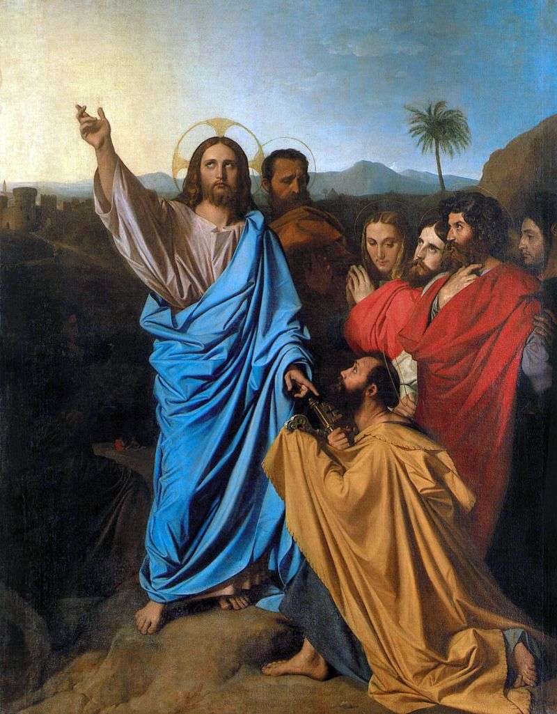 Христос, передає св. Петру ключі від раю   Жан Огюст Домінік Енгр
