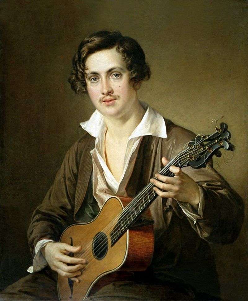 Гітарист (портрет Моркова)   Василь Тропінін